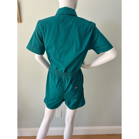 Dickies Short Sleeve Romper Vale Shortalls Teal Blue Playsuit size Small - Picture 5 of 10